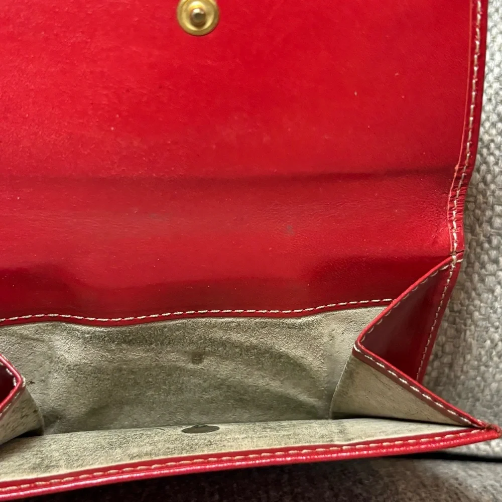 Kate Spade Women’s Red Leather Classic Bifold Wallet Made in Italy